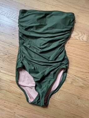 NWT J. Crew Olive Green One-Piece Swimsuit